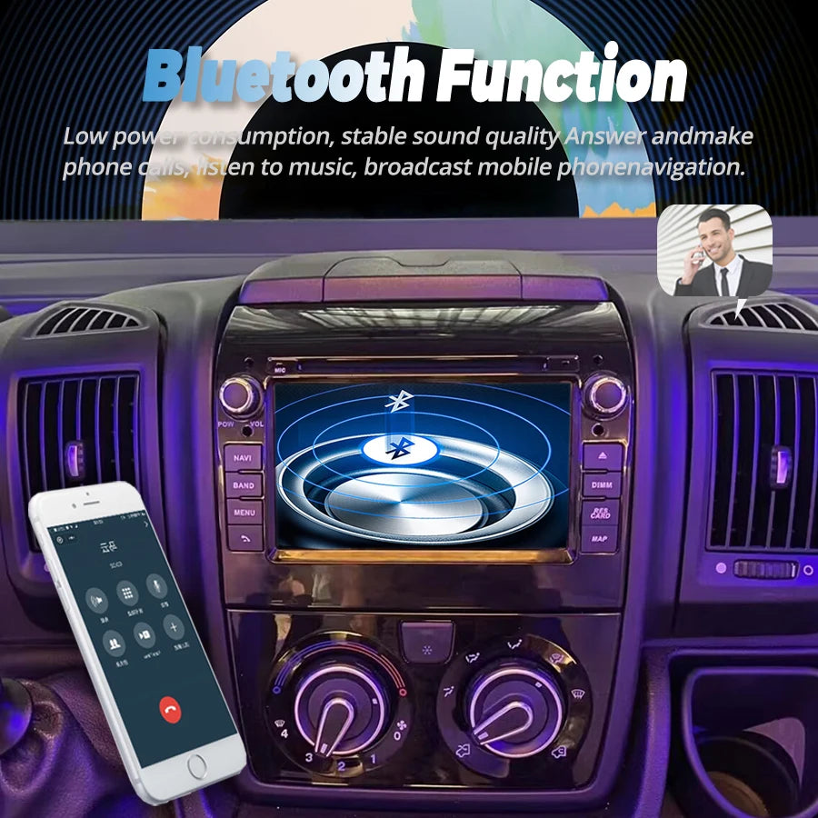For Fiat Ducato Peugeot Boxer Citroen Jumper 2 2006-2016 Car Radio Android Screen Carplay