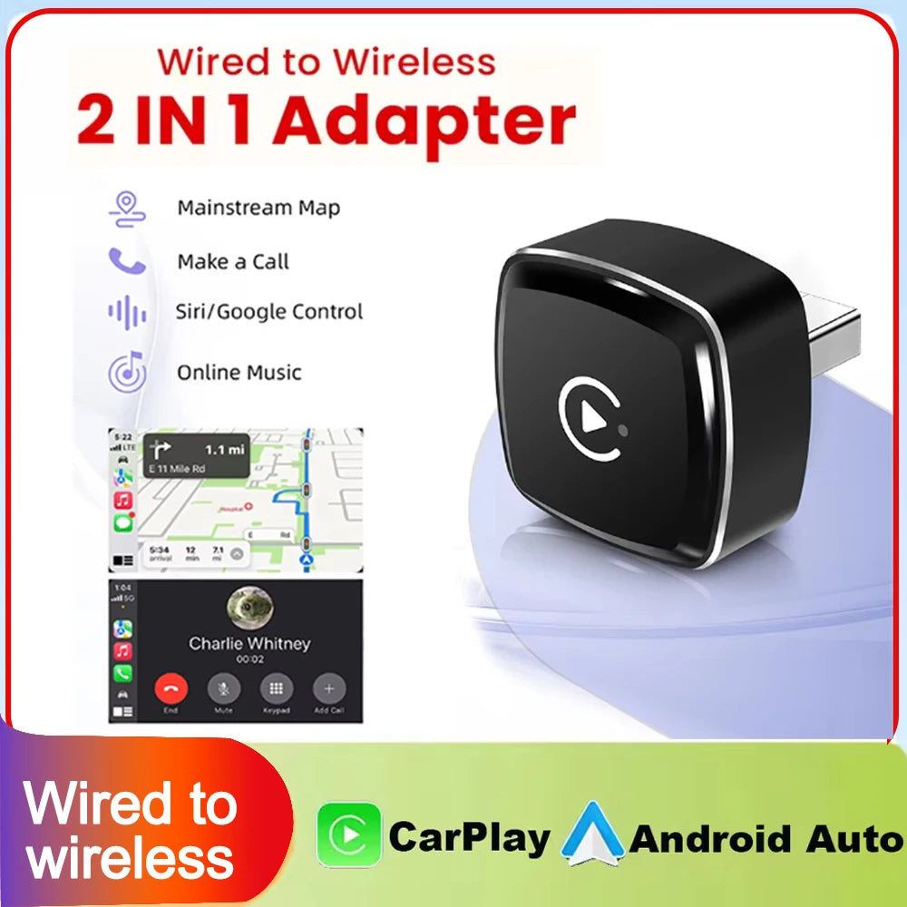 Wireless Carplay Adapter Converts Wired to Wireless carplay Adapter for iPhone, Wireless C