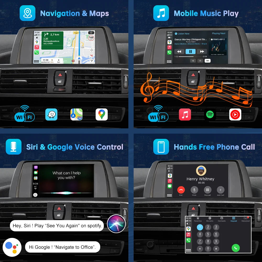 Road Top Wireless Carplay Decoder Interface For BMW 1 2 Series F20 F21 F22 F23 F45 2011-20 | AUTOKITSHOP