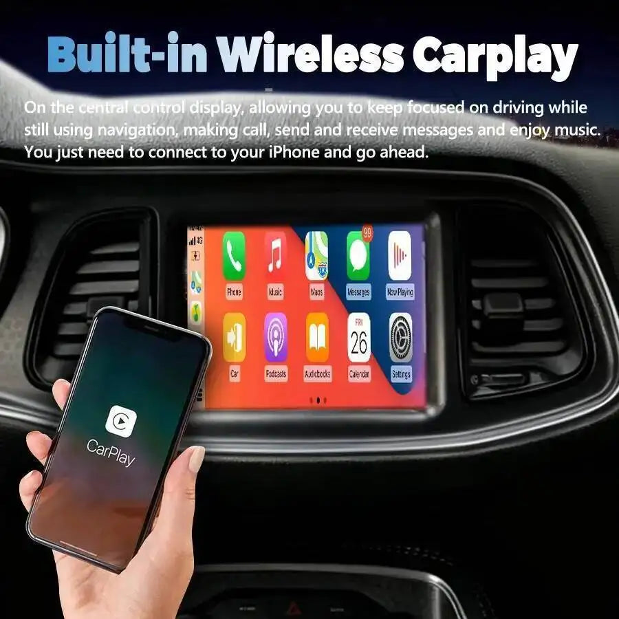 For Dodge Challenger Auto Multimedia Carplay Video Player Bluetooth GPS Navigation DSP WiF | AUTOKITSHOP