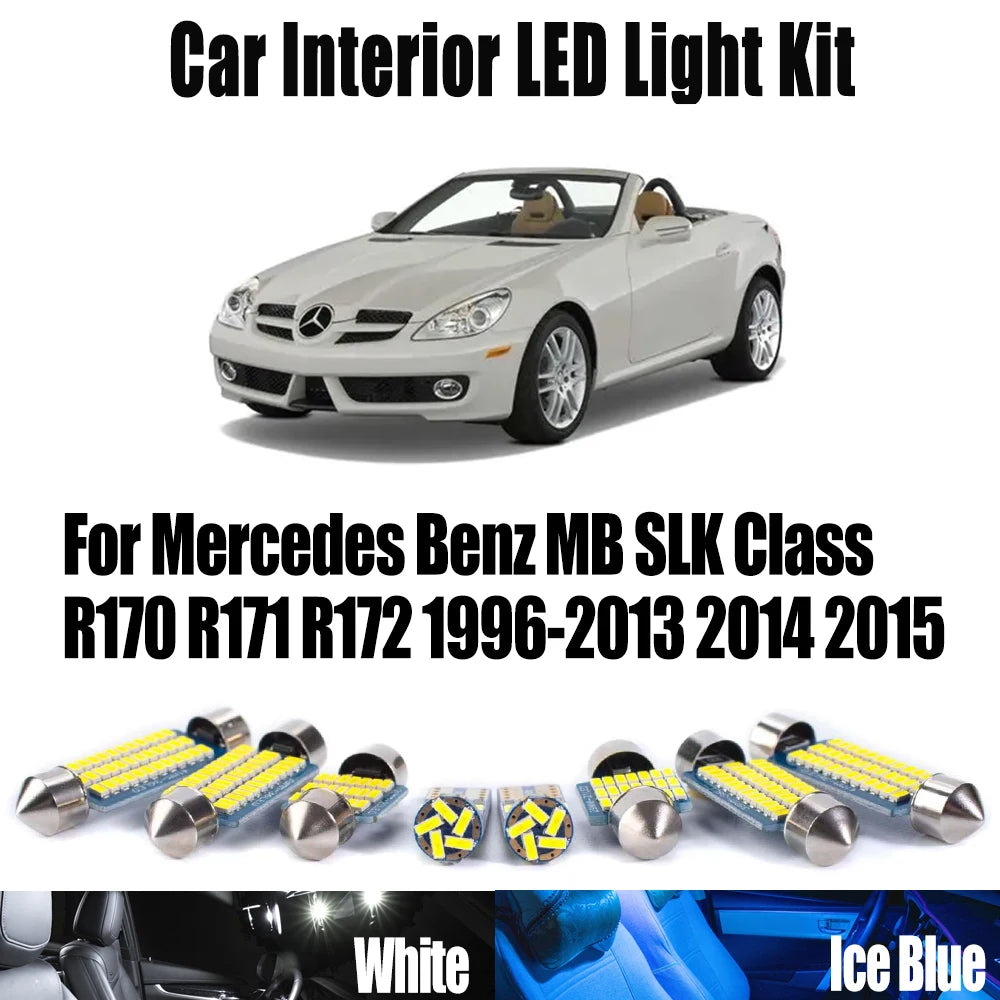 LED Interior Light Kit for Mercedes Benz MB SLK Class R170 R171 R172 1996- 2012 - Canbus Dome Map Door Trunk Bulbs | ...