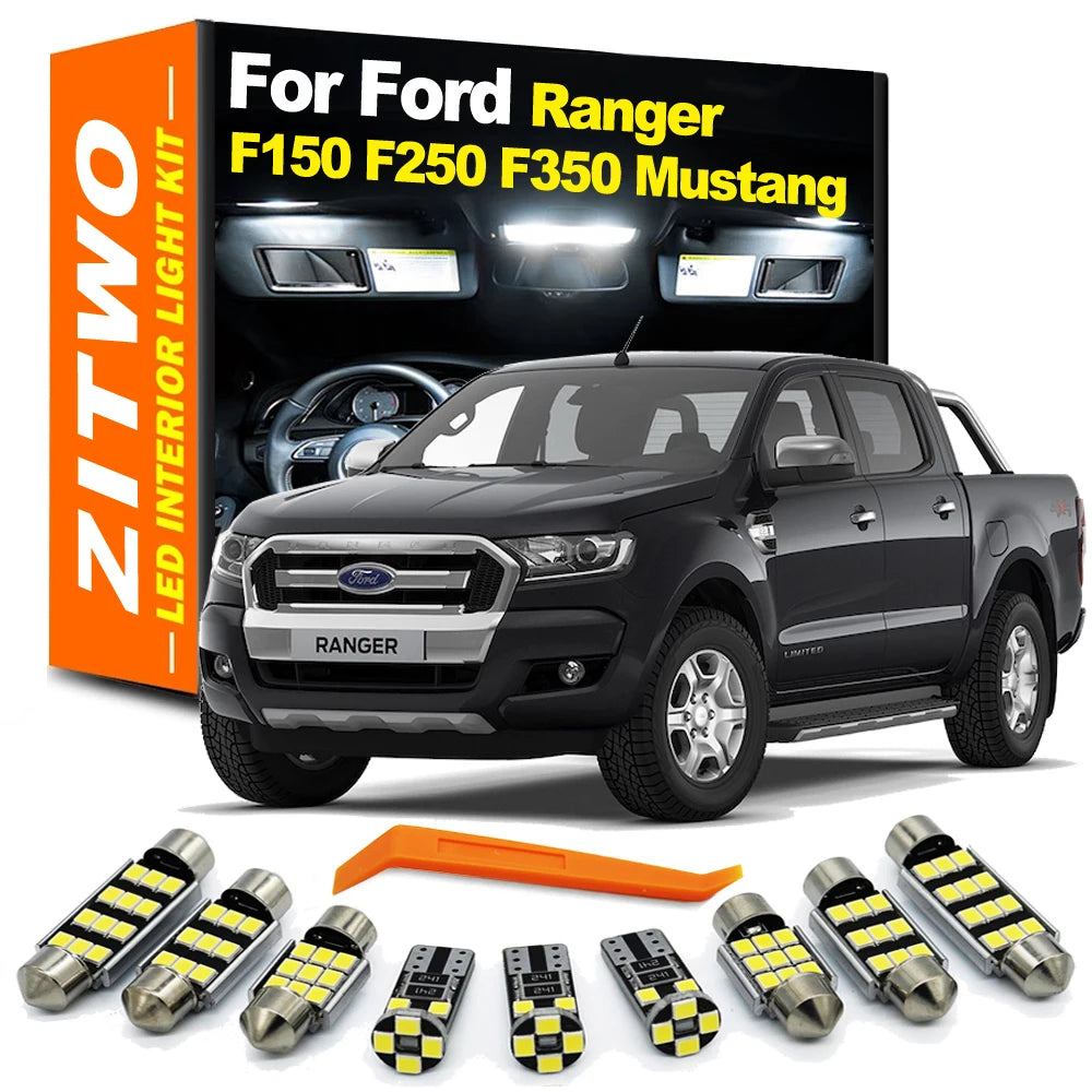 ZITWO LED Interior Dome Reading Light Kit For Ford Ranger Mustang F-150 F-250 F- for Ford F450 F250 F350 - Canbus LED Ca