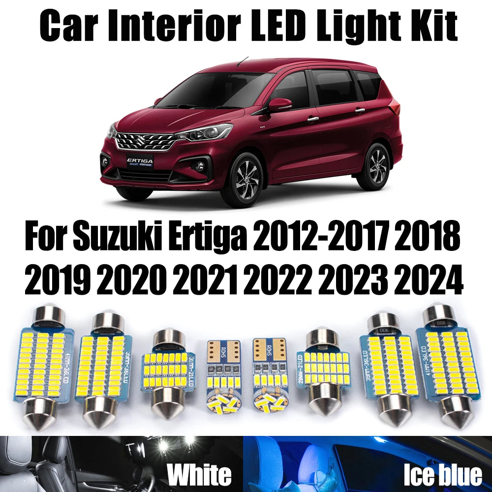 LED Interior Light Kit for Suzuki Ertiga 2012-2021 - Canbus Dome Map Door Trunk Bulbs | AUTOKITSHOP