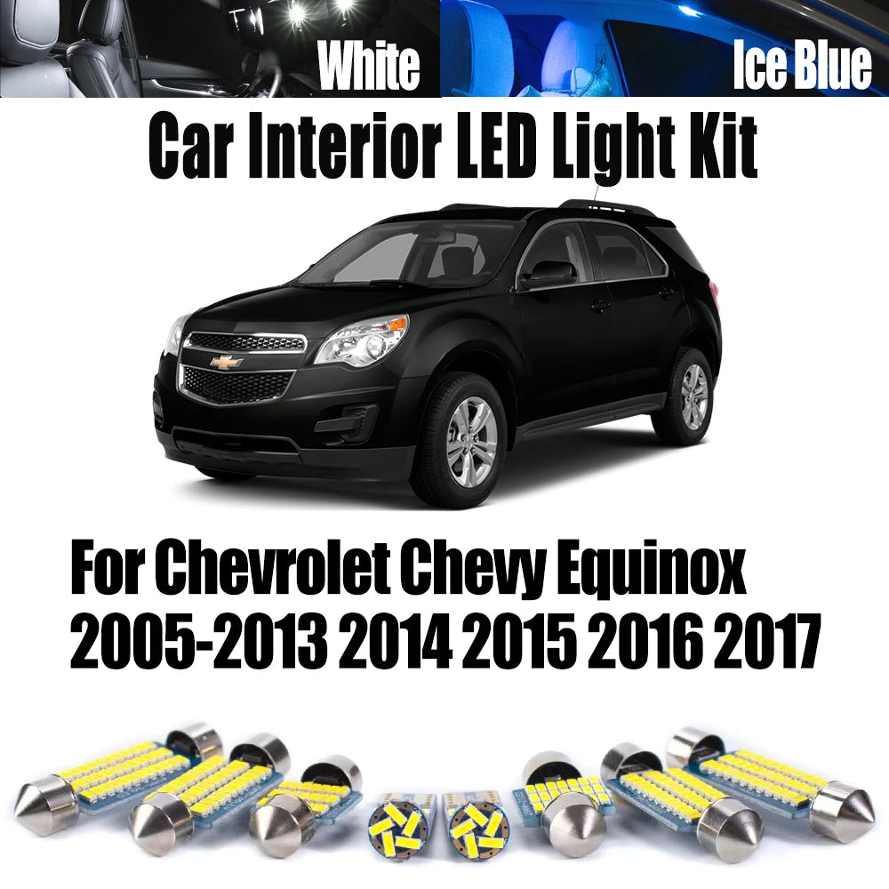 LED Interior Light Kit for Chevrolet Chevy Equinox 2005-2013 - Canbus Dome Map Door Trunk Bulbs | AUTOKITSHOP