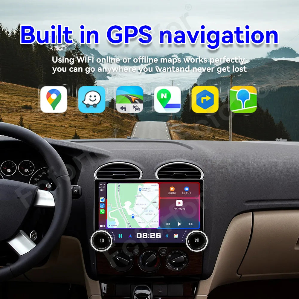 Android 15 HD Large Touch Screen 11.5 Inch Car Stereo Wireless CarPlay GPS Multimedia Navi