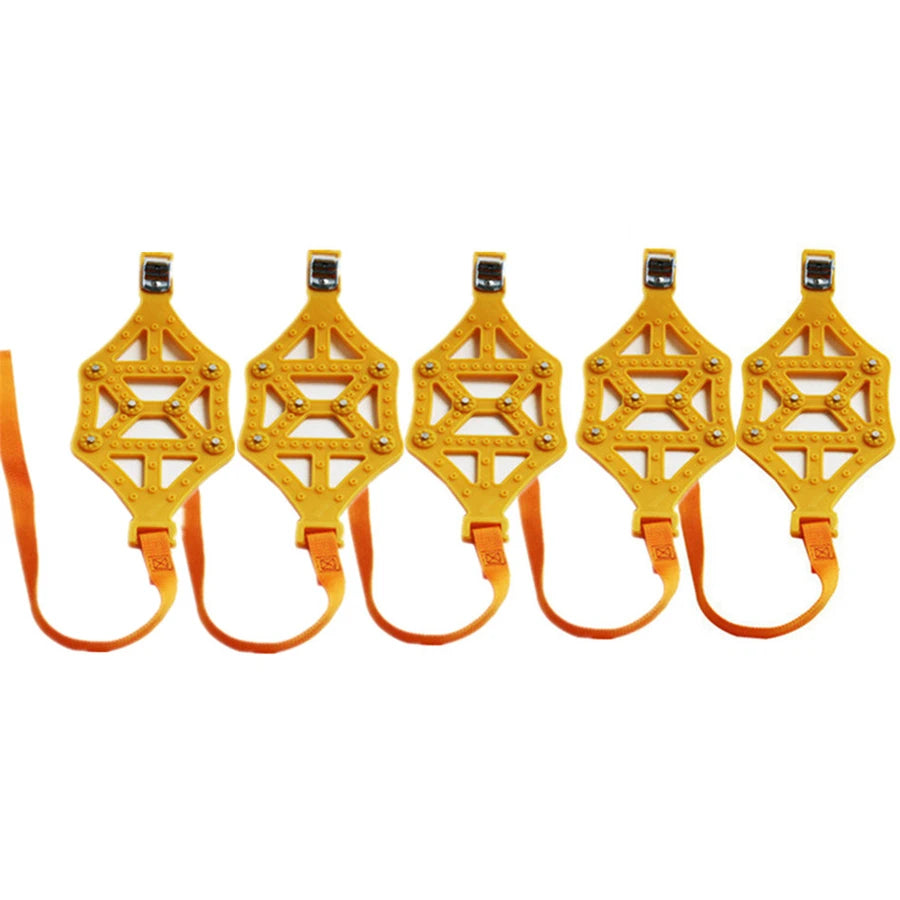 5pcs/set Universal Car Tire Snow Chains Beef Tendon Manganese Steel Nails Thickened Emerge