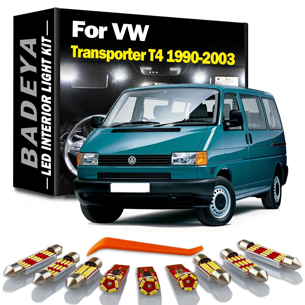 BADEYA 14Pcs Canbus For VW Volkswagen Transporter T4 1990- 2002 2003 LED Interior Reading