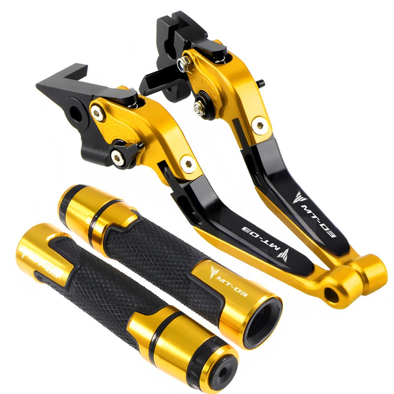For Yamaha MT-03 MT03 2005-2014 CNC Clutch Lever Brake Lever Set Adjustable Folding Handle Lever - Automotive LED Light
