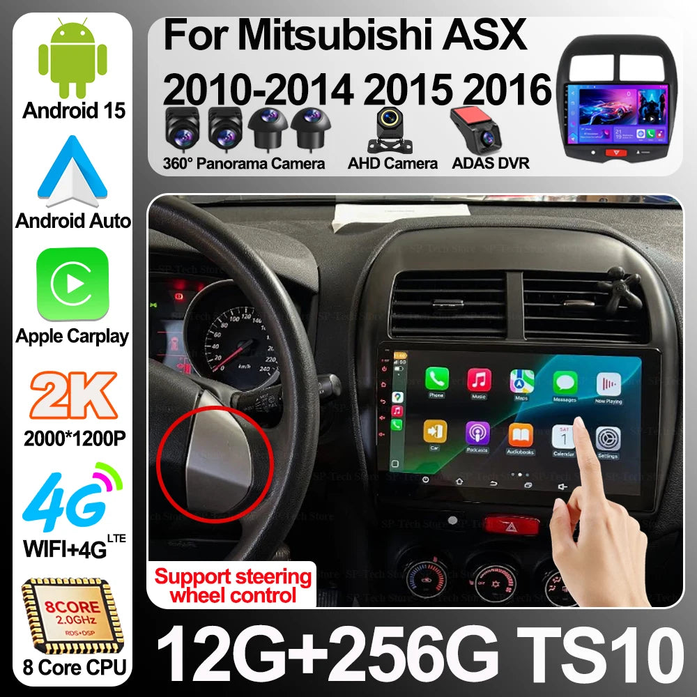 Android 16 For Mitsubishi Asx 2010-2014 2015 2016 Android Car Radio Multimedia Video Playe | AUTOKITSHOP