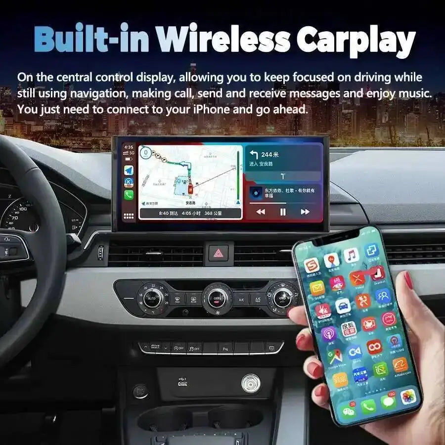 For AUDI A5 A4 A4L Q5 2017-2023 12.3" Android Screen Multimedia Video Player Stereo GPS Ca