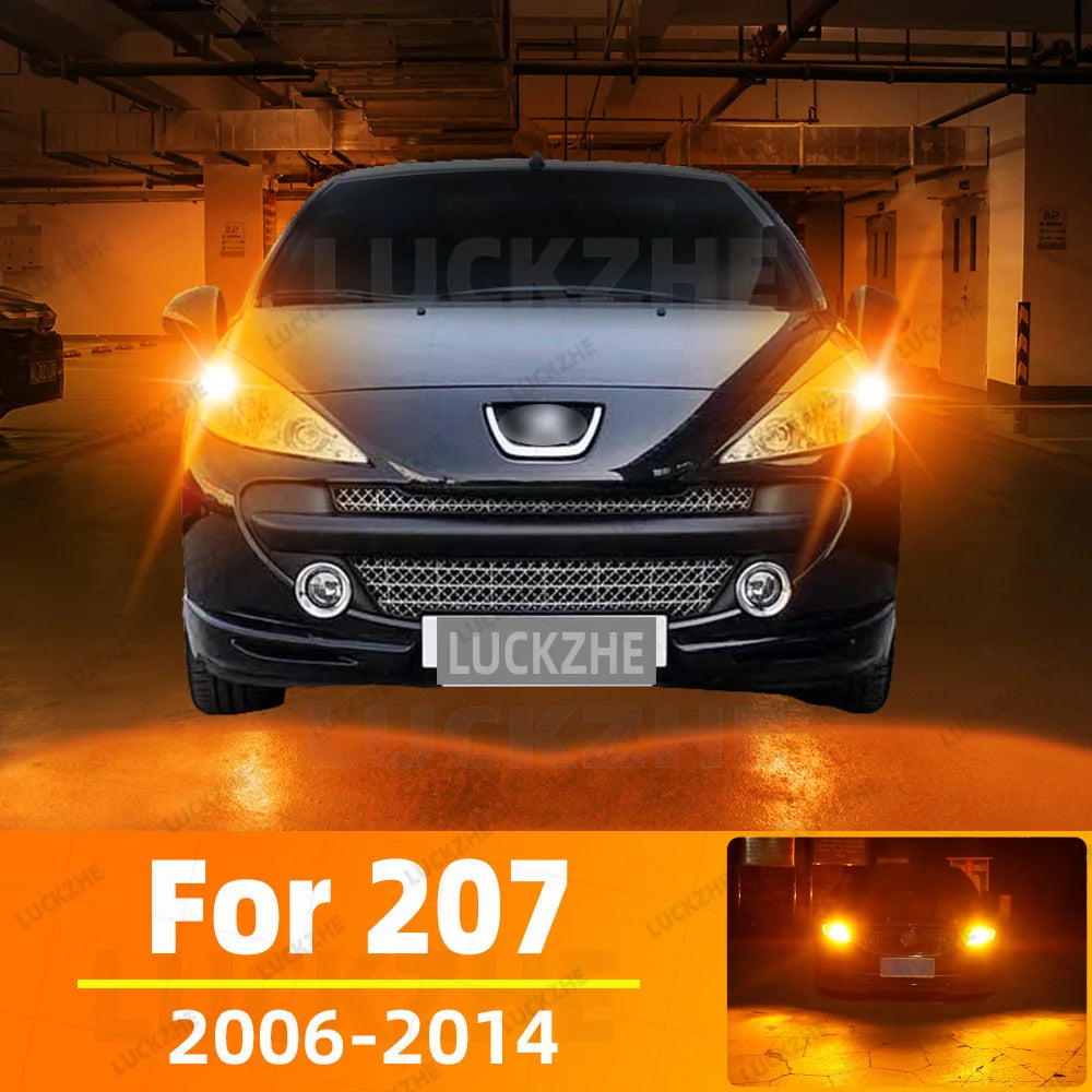 2-Piece LED Interior Light Kit for Peugeot 106 107 108 207 CC SW 208 MK1/2 2012-2024 - Canbus Dome Map Door Trunk Bul...