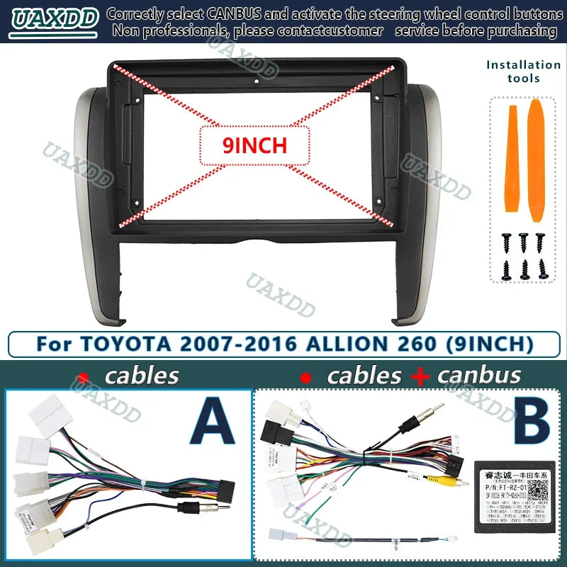 Car Player Radio Android Stereo Harness Screens Accessories Dashboard Cables Frame CANBUS