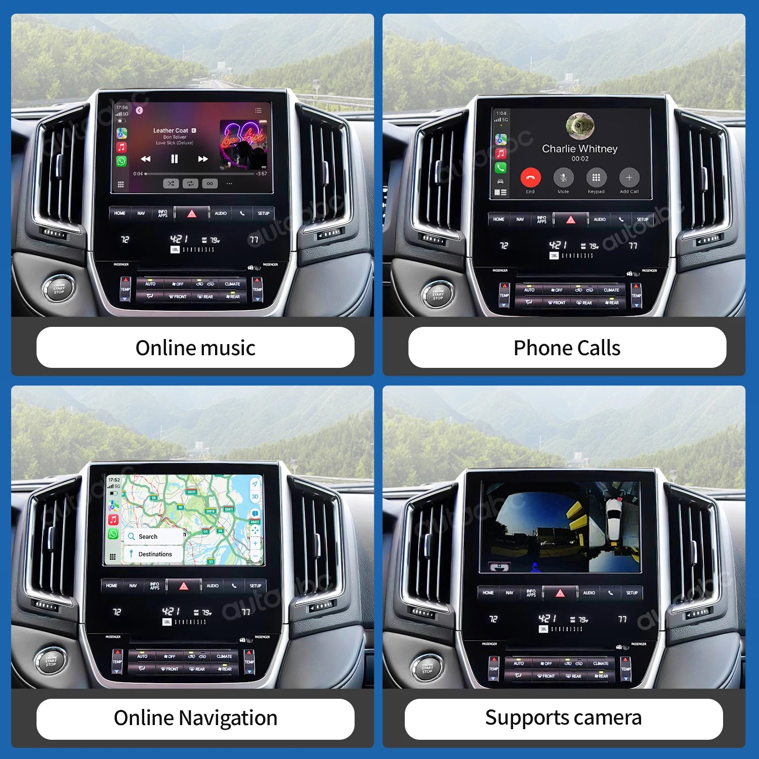 Wireless Apple CarPlay Android Auto Interface For Toyota Land Cruiser 200 LC200 2016-2020  | AUTOKITSHOP