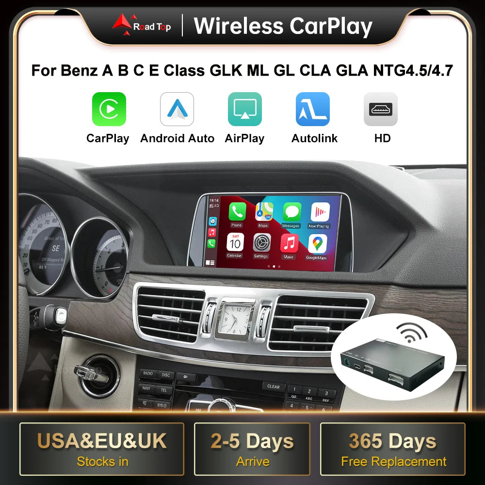 Wireless CarPlay for Mercedes Benz A Class W176 B W246 CLA GLA C-CLass W204 E-Class W212 C