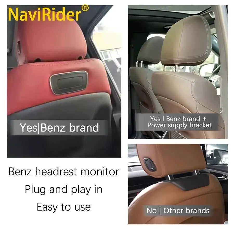 M Car Headrest Monitor For Mercedes-Benz GLS GLE G ML Older S E Class Android 4K HD Screen | AUTOKITSHOP