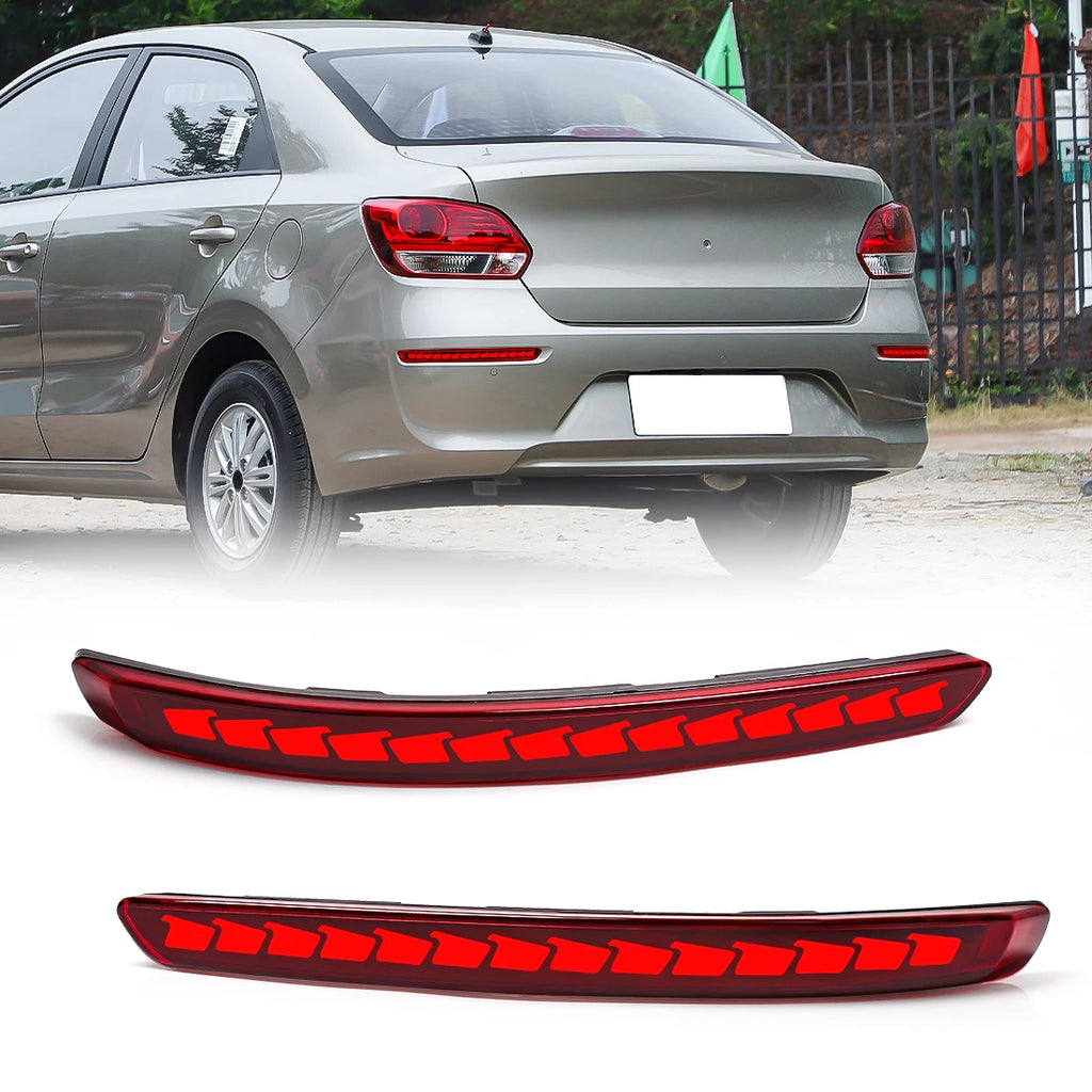 LED Rear Bumper Reflector Lights For Kia PEGAS 2016 2017 2018 2019 2020 2021 2022 Running  | AUTOKITSHOP