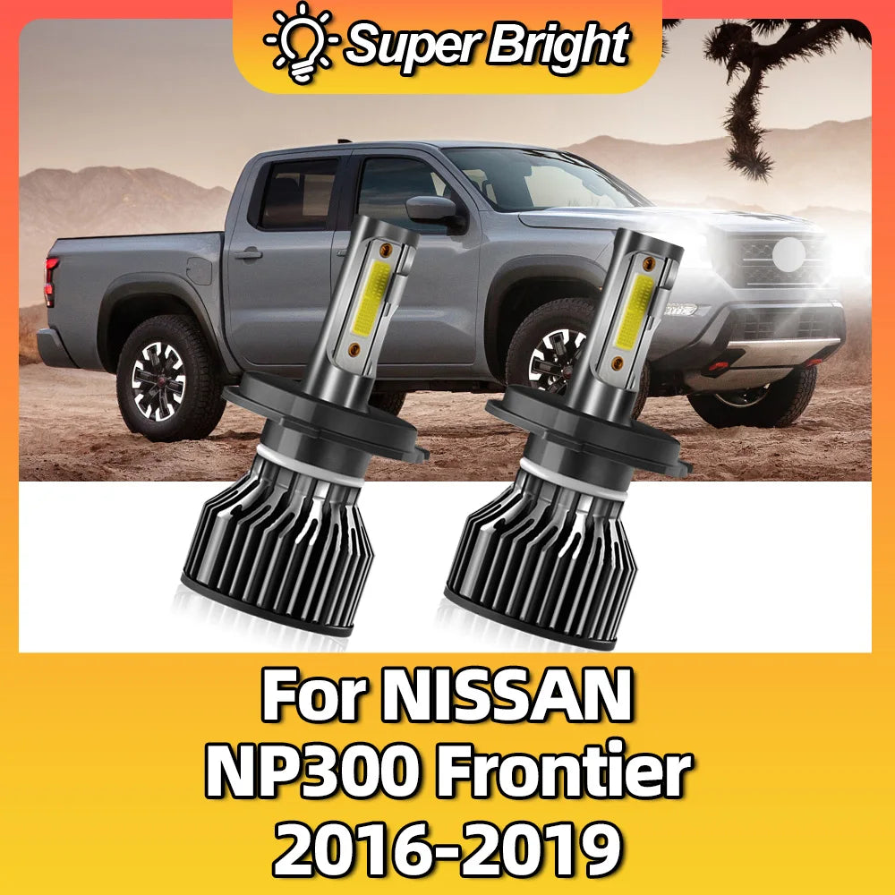 Turbo Car Headlight H4 LED Auto Bulbs 100W 10000LM Light Lamp 6000K 12V Headlamp For NISSA