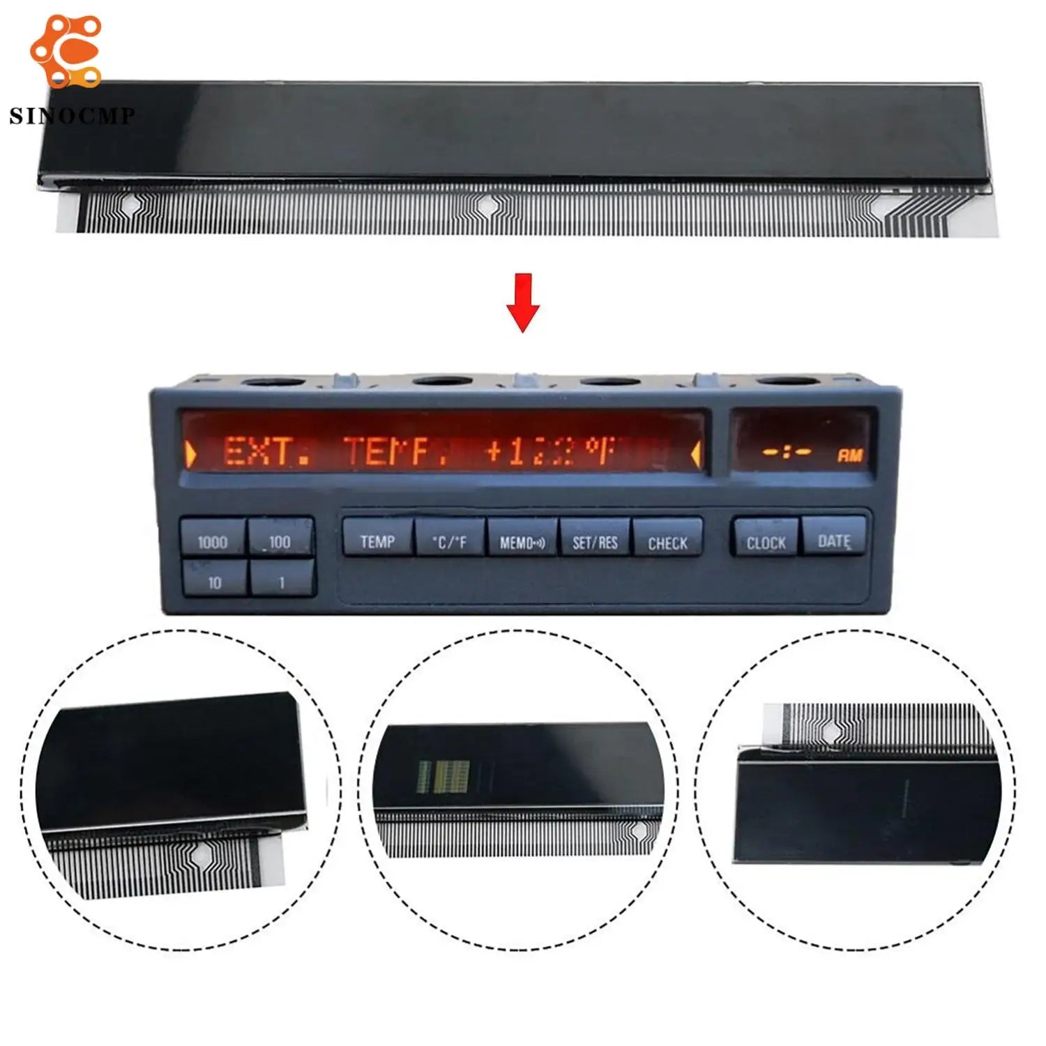 11-Button Computer OBC LCD Display 62136913864 62136913865 62138357666 62136913867 9037923