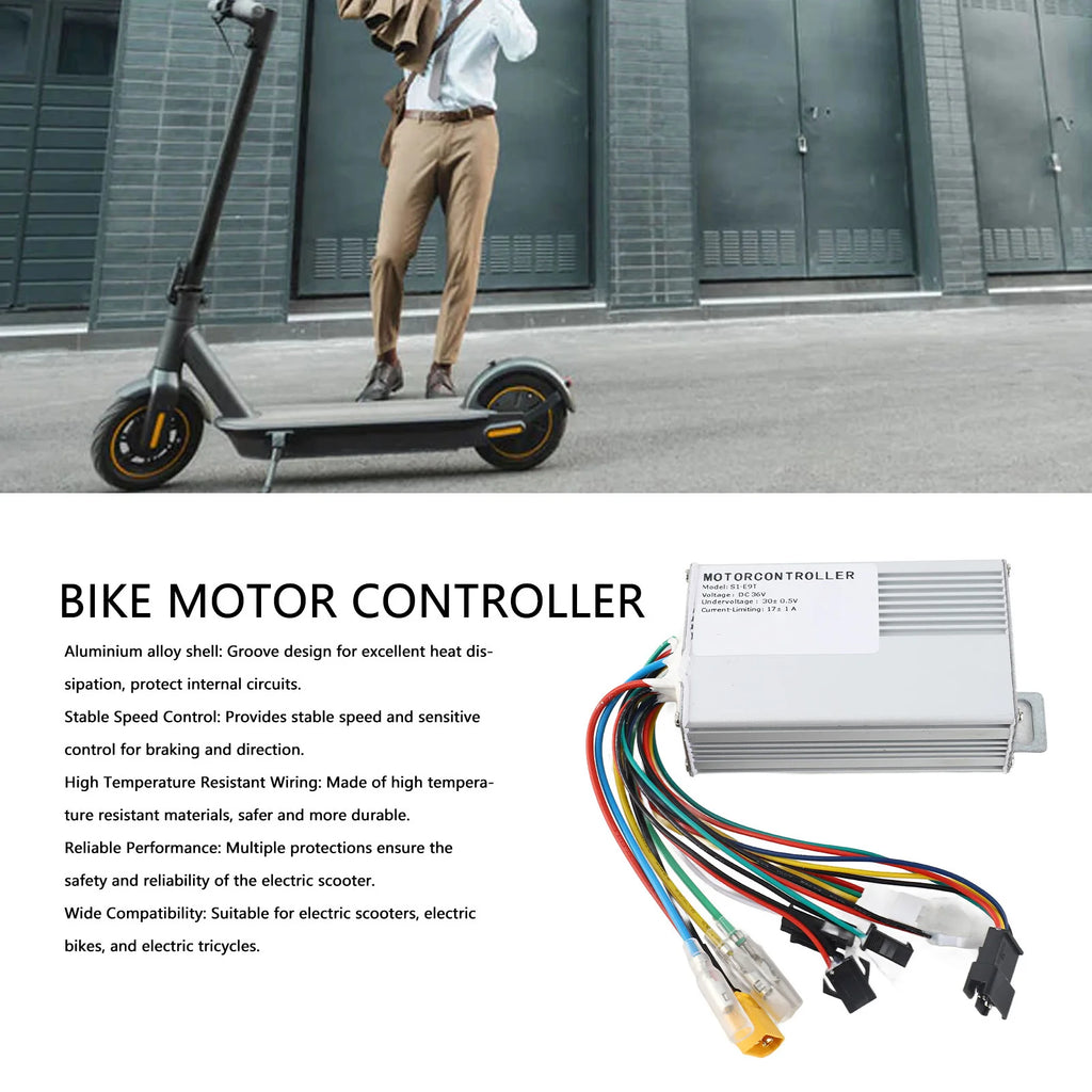 350W 36V Electric Scooter E9T Controller Aluminum Alloy Electric Bike Motor Controller Electric  - Automotive LED Light