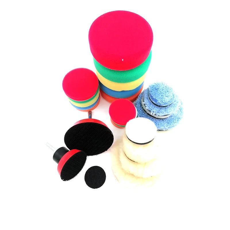 Car Drill Buffing Polishing Pad 1" 2" 3" Waxing Sponge M14 Thread Adapter