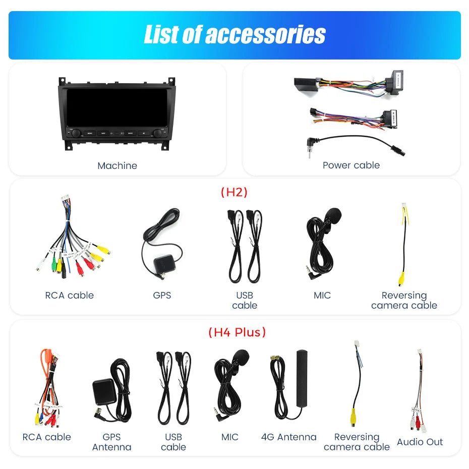 MEKEDE&NAVIFLY Intelligent Car audio radio system For Mercedes Benz C-Class W203 W209 C180