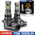 BEVINSEE HB3 9005 LED Fog Lights CANBUS HB4 9006 H1 H3 880 881 H27 Auto LED Fog Lamps 1:1