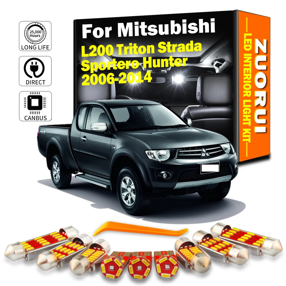 LED Interior Light Kit for Mitsubishi L200 Triton Strada Sportero Hunter - Canbus Error-Free Bulbs | AUTOKITSHOP