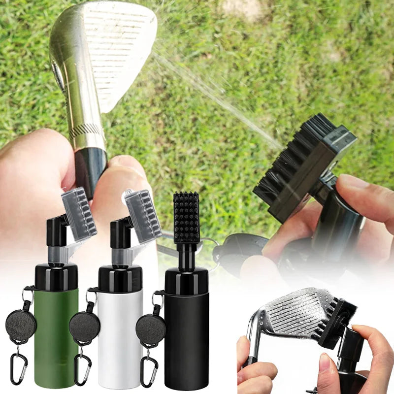 Golf Cleaning Kit Portable Golf Tools Golf Club Groove Cleaner Brush With Leakproof Spray Bottle - Automotive LED Light