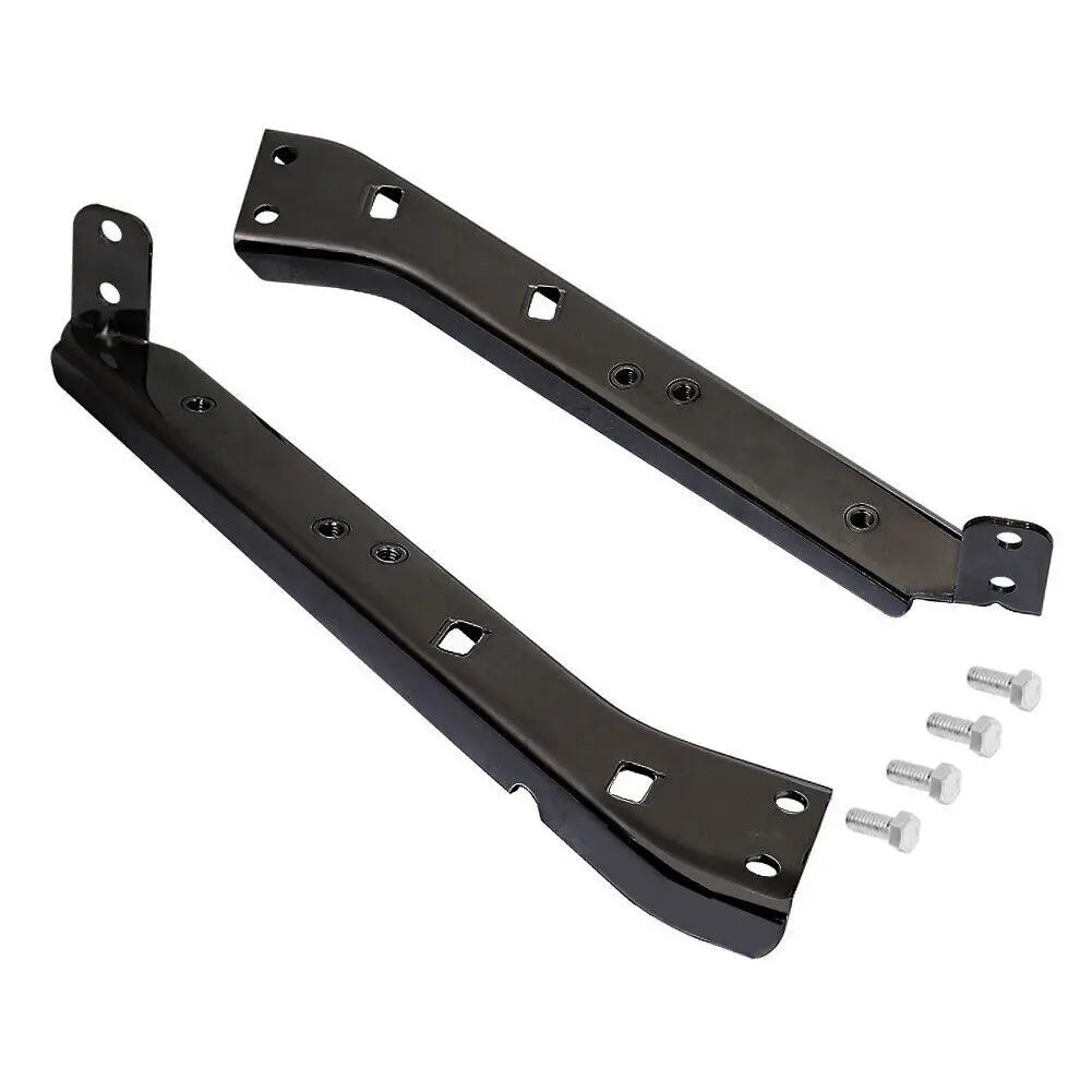 Motorcycle Black Saddlebag Rail Support Brackets For Harley Touring FLT FLHT Street Glide Road K - Automotive LED Light