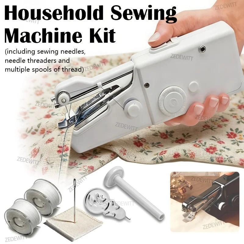 For Household DIY Craft Use Portable Mini Handheld Electric Sewing Machine Quick Stitch Clothing - Automotive LED Light