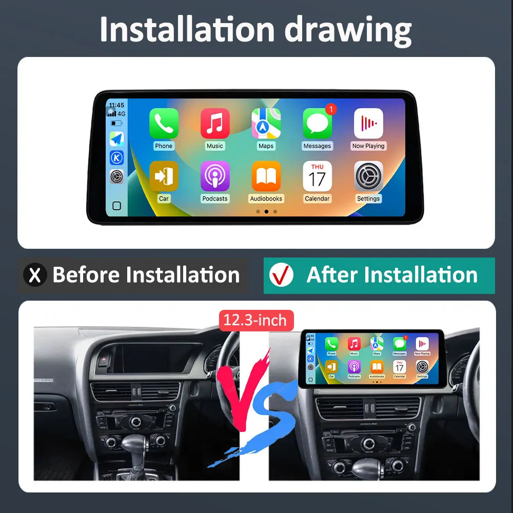 Android 16 Right Hand Drvie for Audi A4 B8 A5 2009 - 2016 Car Video Multimedia player GPS