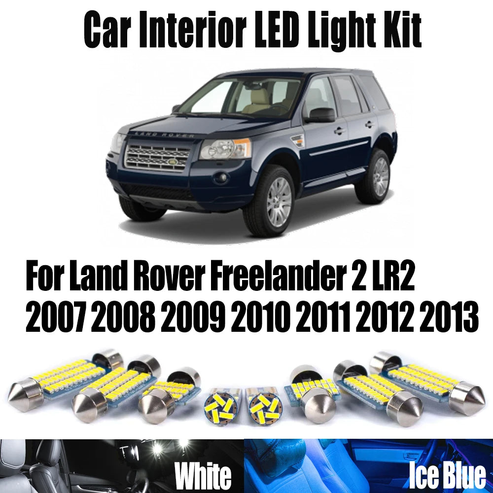 14-Piece LED Interior Light Kit for Land Rover Freelander 2 LR2 2007- 2012 - Canbus Dome Map Door Trunk Bulbs | AUTOK...