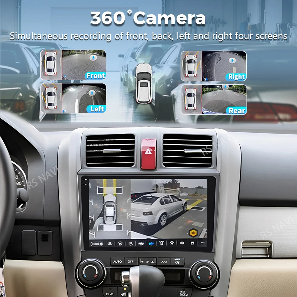 Android 16 For Honda CRV CR-V 3 RE 2006 - 2012 2K QLED Android Car Radio Multimedia Video