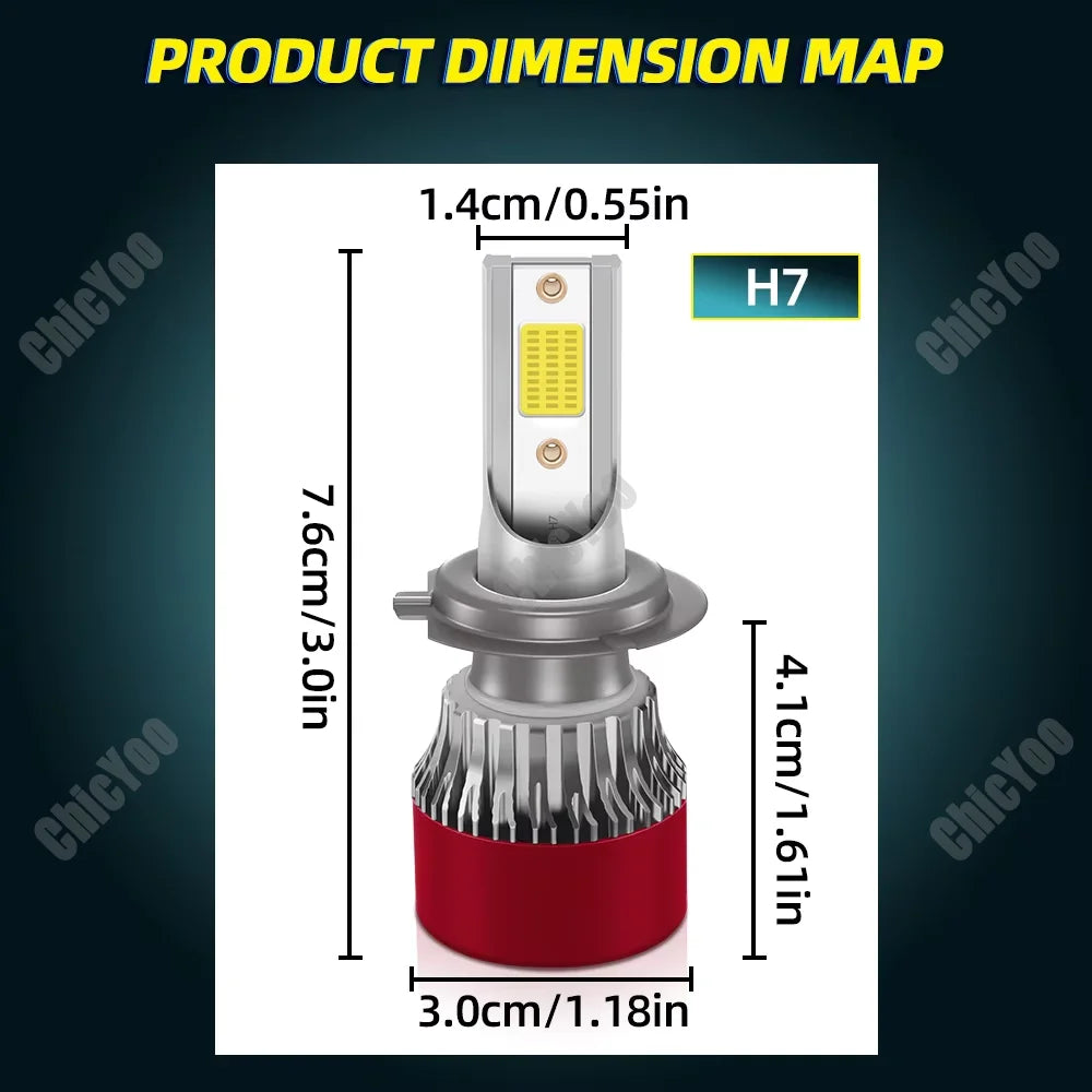 Canbus H7 LED Headlight 6000K White 150W 30000LM Plug and Play For BMW X3 2004 2005 2006 2