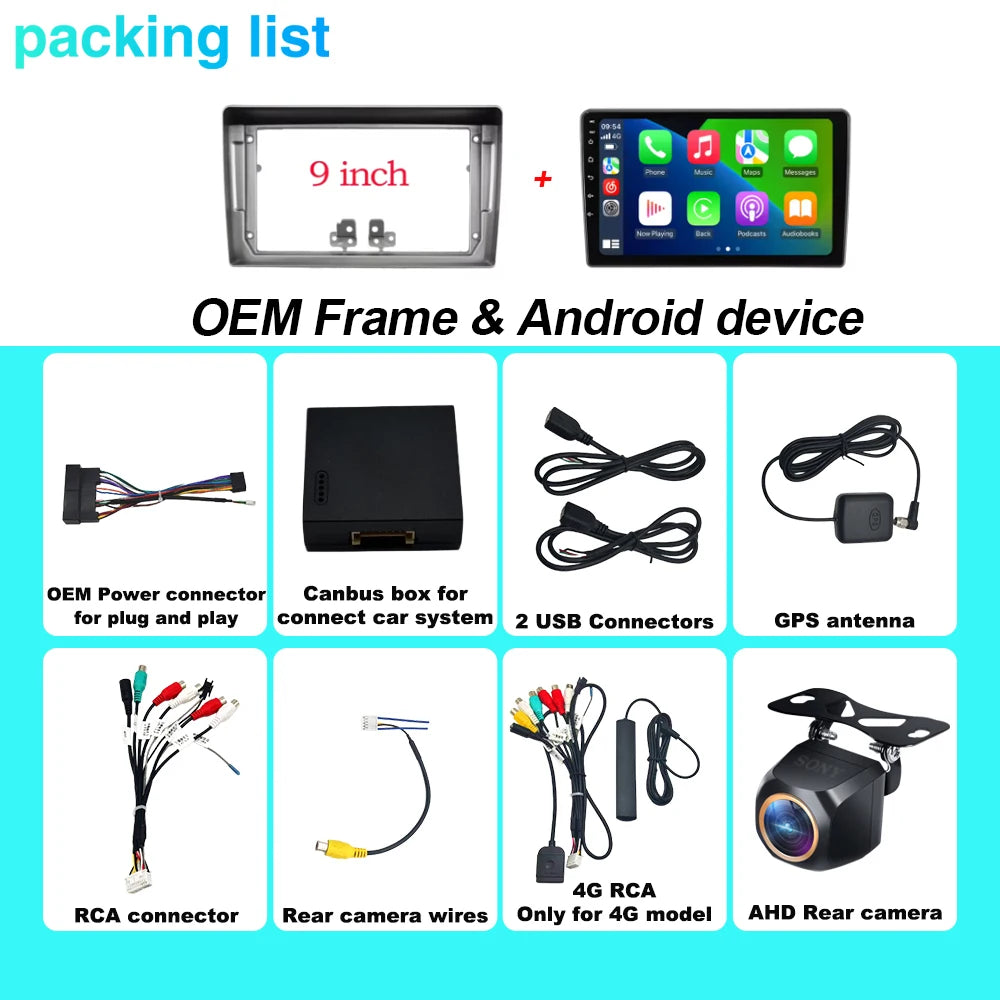 Android 15 For Peugeot 407 1 2004 - 2011 CarPlay Car Auto Radio Stereo Multimedia Player G
