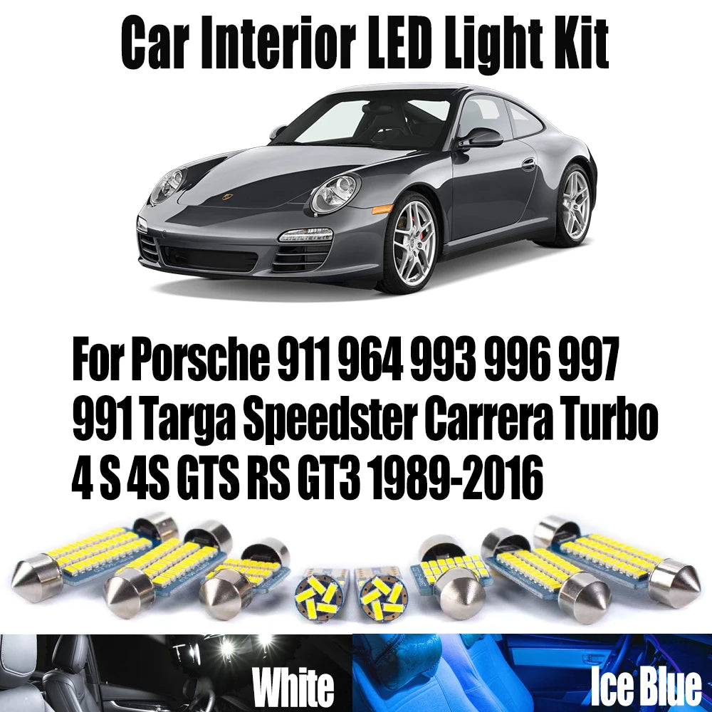 LED Interior Light Kit for Porsche 911 964 993 996 997 991 Targa Speedster Carrera Turbo 4 S 4S GTS RS GT3 - Canbus E...