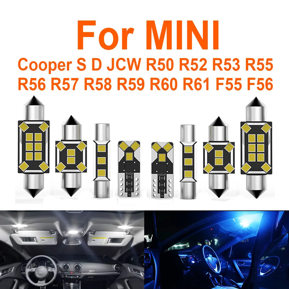 LED Interior Light Kit for MINI Clubman Countryman Paceman Cooper S JCW R50 R52 R53 R55 R56 R57 R58 R59 R60 R61 F55 C...