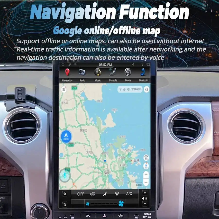 Navigation Auto Radio GPS 4G WiFi Head Unit 16.8" Android Screen Stereo Car Multimedia Vid | AUTOKITSHOP