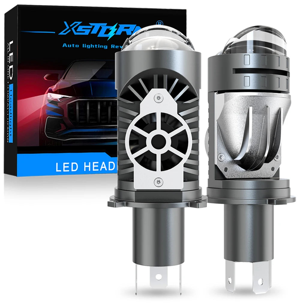 XSTORM H4 Led Projector Headlights Double Lens Light 200W 30000LM H4 LED Projector Lens Mo