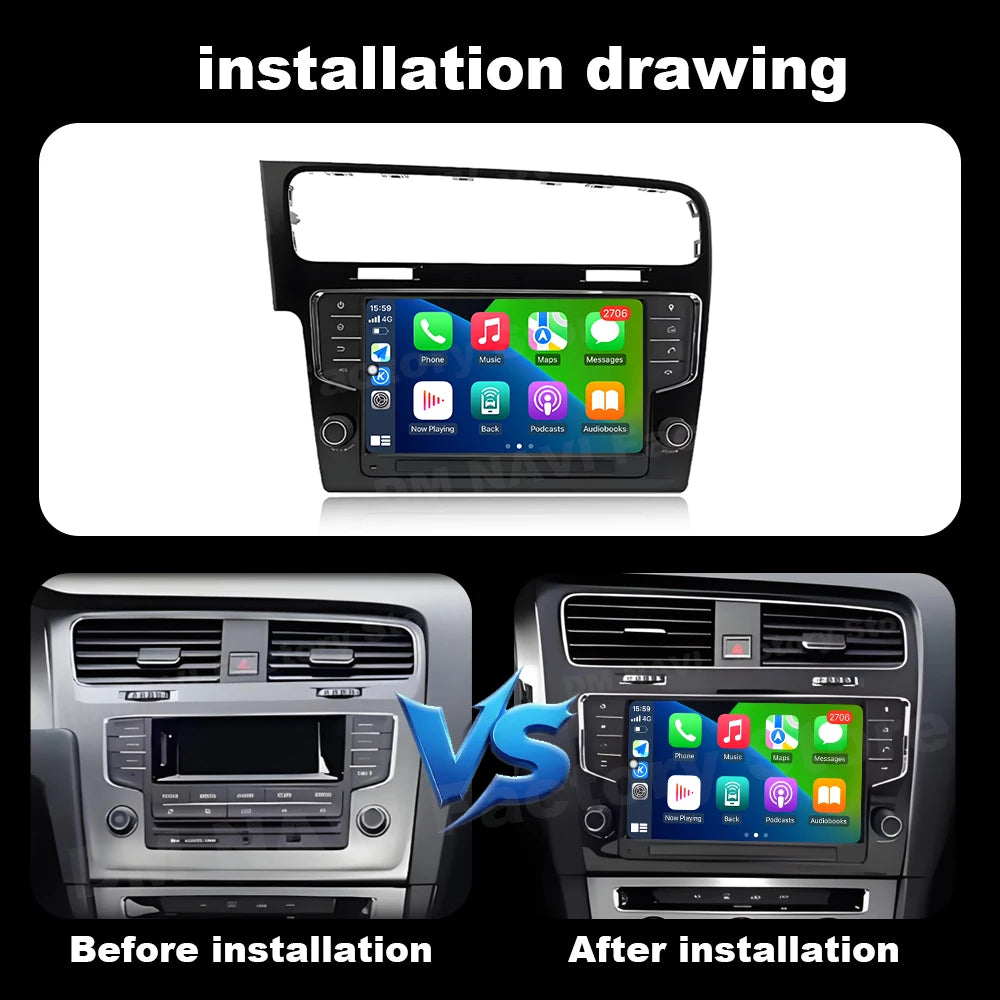 9 '' Car Radio for Volkswagen VW Golf 7 2013 - 2017 Multimedia Player Android Auto Wireles