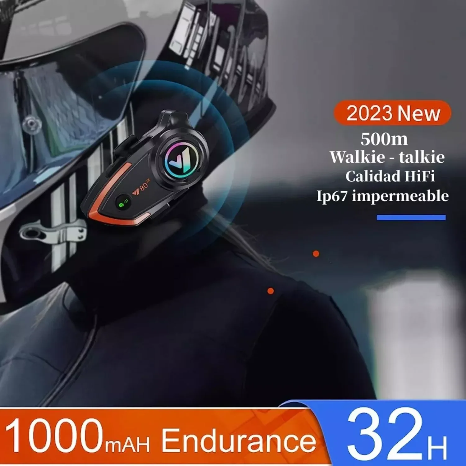 Y80-2x Helmet Bluetooth Headset FOR Third Party Headset Electronics Navigation Motorcycle