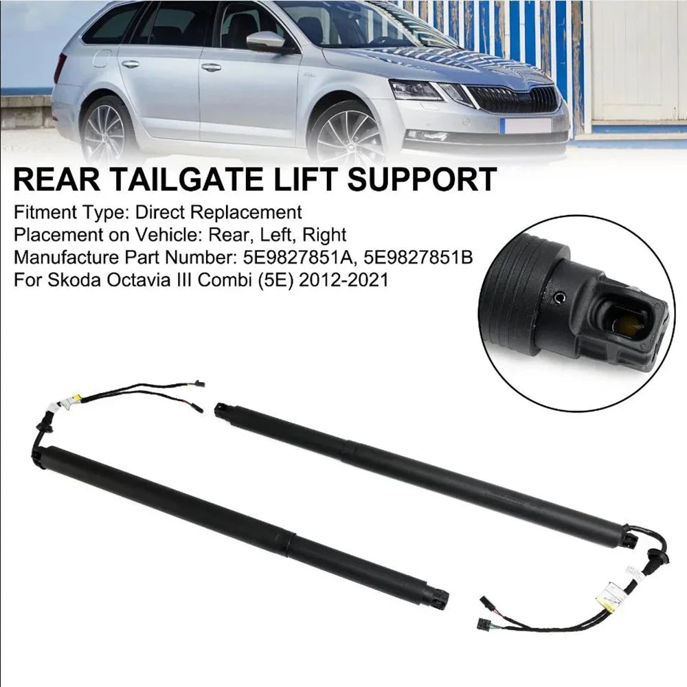 5E9827851F+5E9827852F Pair Electric Tailgate Gas Support Struts for 2012-2020 Skoda Octavi | AUTOKITSHOP