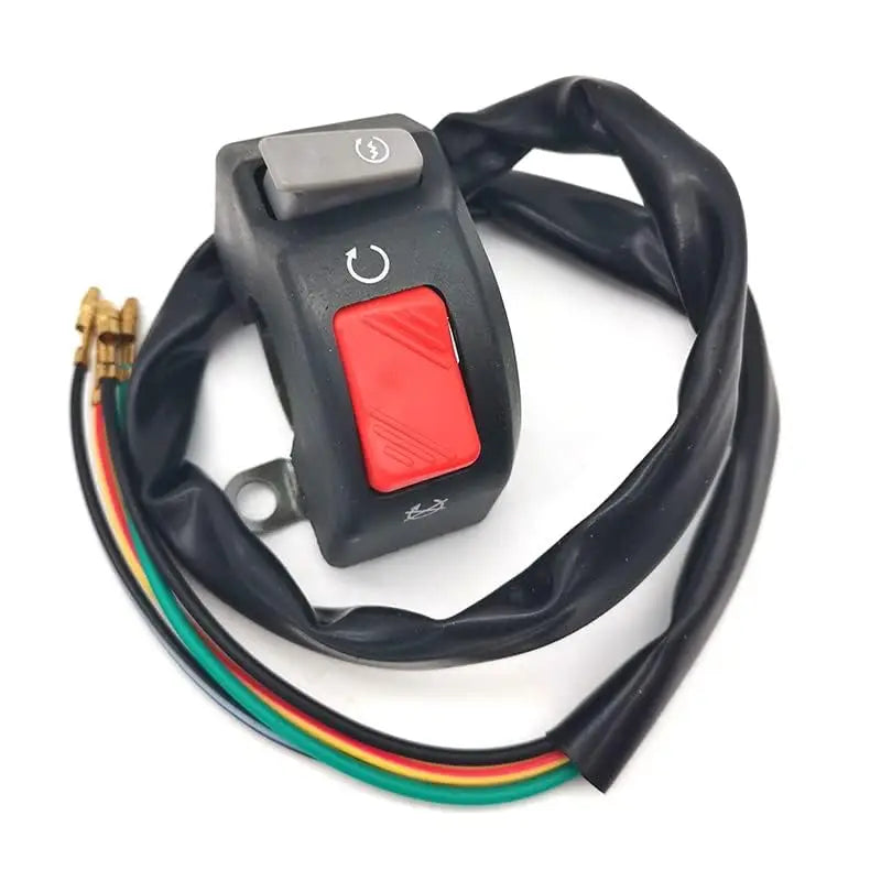 7/8" Motorcycle Handlebar Fog Headlight Horn Start Kill Switch ON OFF Button 12V