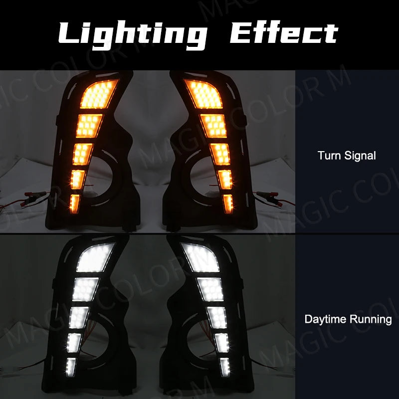 LED Daytime Running Light For Toyota Highlander 2017 2018 2019 DRL Front Bumper Daylights  | AUTOKITSHOP