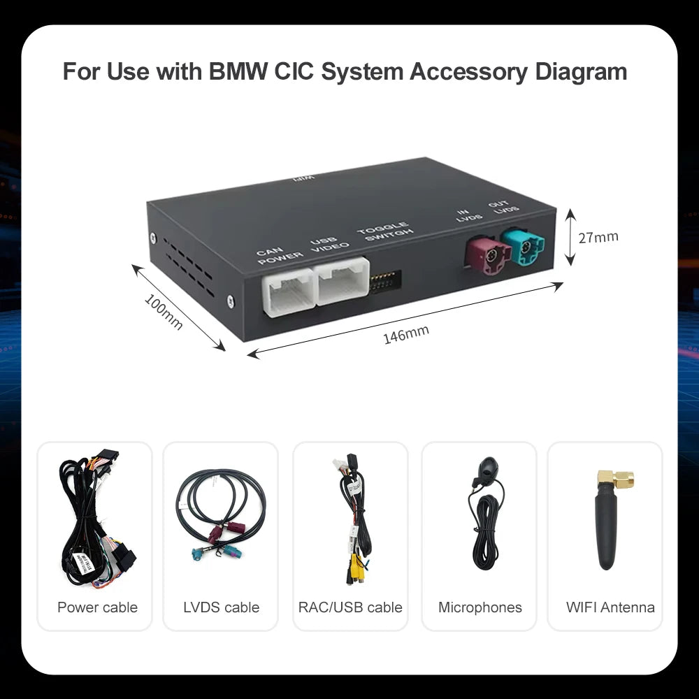 Wireless CarPlay Android Auto for BMW Mini R55 R56 R57 R58 R59 R60 R61 F54 F55 F56 F57Club