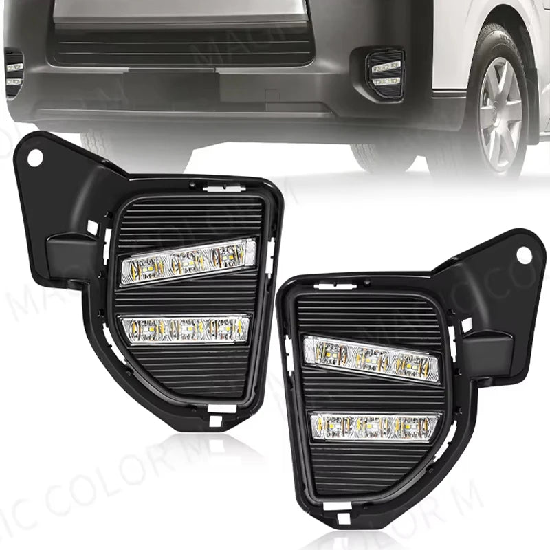 For Toyota Hiace 2014 2015 2016 Led DRL Daytime Running Lights Front Bumper Headlights Whi | AUTOKITSHOP