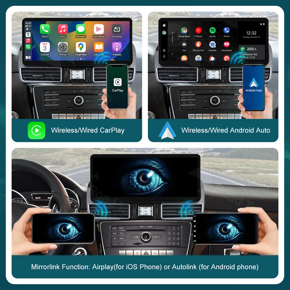 RoadTop 12.3 inch Wireless CarPlay Multimedia Linux Touch Screen for Mercedes-Benz GLE GLS