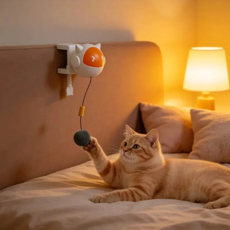 Can Be Raised and Lowered Hair Balls Electric Cat Balls New Interactive Cat Toys Pet Toys Self-h - Automotive LED Light