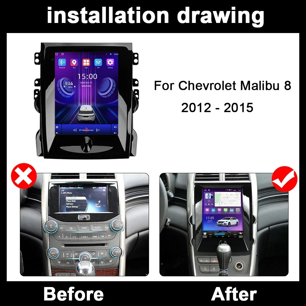 360 Camera Car Radio Multimedia Video Player GPS Navigation Stereo For Chevrolet Malibu 8