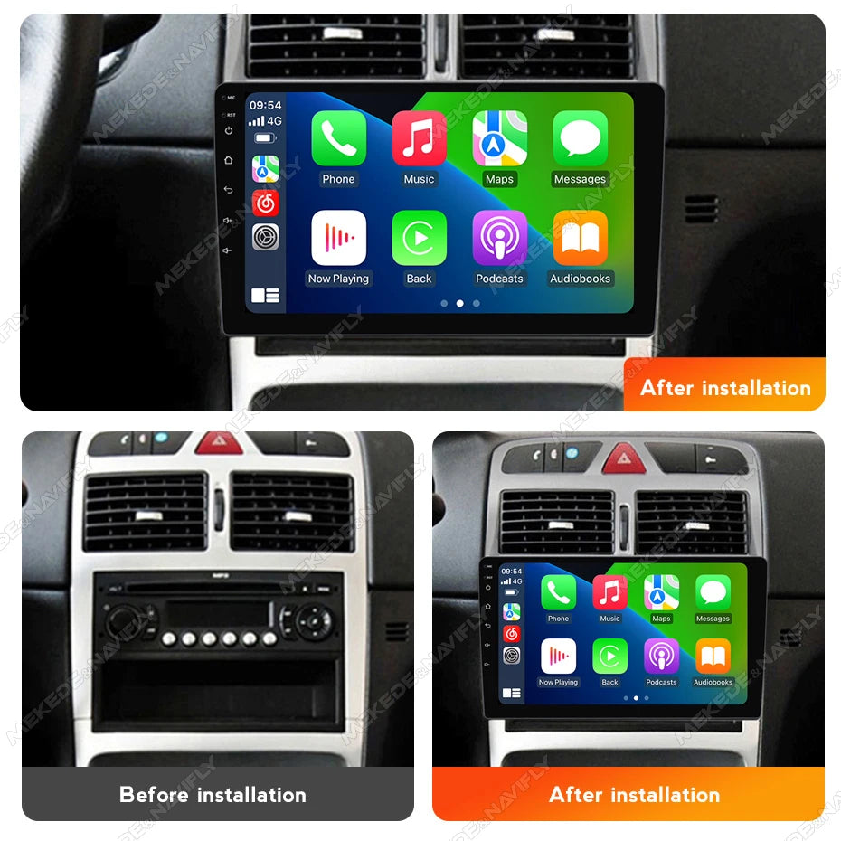2GB+32GB Android 14 Car Radio for Peugeot 307 307CC 307SW 2001-2013 Wireless Carplay AUTO  | AUTOKITSHOP